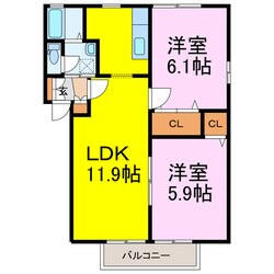 カサグランデ・ルビーＢの物件間取画像